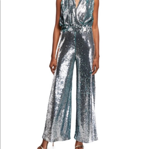 ❤️Gorgeous NEW Carolina Ritzler two tone sequin jumpsuit!!!! Gorgeous!!!! - Picture 4 of 8